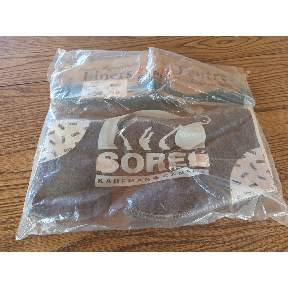 Vintage Sorel Kaufman Canada Genuine Boot Wool Replacement Liner‎ Sock Youth 6